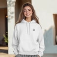 thumbnail image 4 of Dalix Heartly Ghost Embroidery Relaxed Hoodie Soft Fleece Sweatshirt Drawcord Fit Lounge Womens in White XS X-Small, 4 of 5