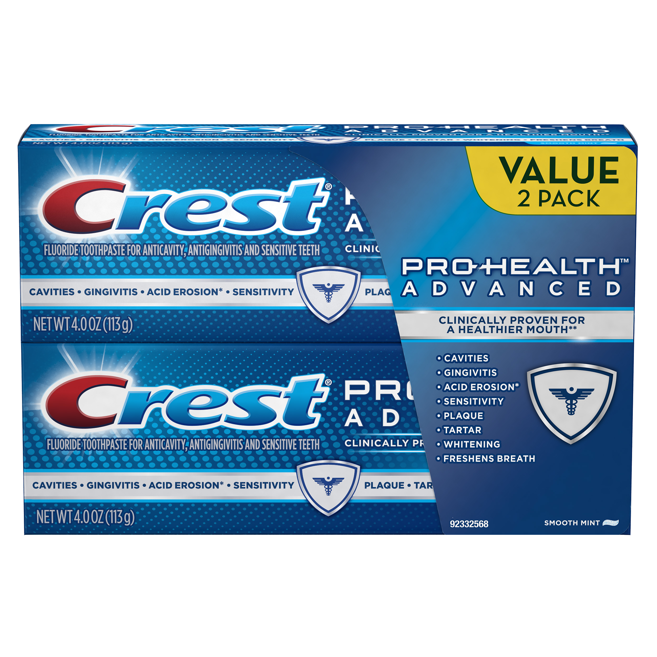 Crest Pro-Health Advanced Soothing Smooth Mint Toothpaste 8.0 oz. 2 Count - image 4 of 9