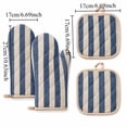 thumbnail image 6 of Oven Mitts and Pot Holders 4‑Piece Set, 2 Oven Mitts + 2 Pot Holders, Heat Resistant Quilted Cotton Kitchen Gloves for Baking Cooking Grilling, 6 of 6