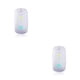 thumbnail image 3 of Tholdsy Ratón recargable para ordenador portátil, compatible con Bluetooth, V5.0, receptor inalámbrico, luz azul, repuesto, modos dobles plateados Plata Modos dobles 2piezas, 3 of 6