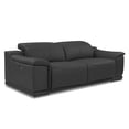 thumbnail image 2 of Dark Gray Italian Leather Power Sofa with Reclining Feature / Suitable for Reading Corners, 2 of 5