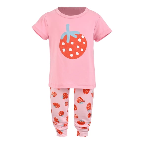 Pijama George para Bebé, Playera Cuello Redondo Con Pantalón Talla 3X Rosa, 2 piezas