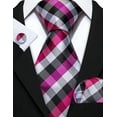thumbnail image 2 of Barry.Wang Classic Ties for Men Formal Business Wedding Solid Paisley Necktie Set, 2 of 3