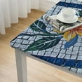 thumbnail image 5 of HAOXIT  Square Fabric Tablecloth,Blue Lemon Garden, Indoor Outdoor Stain and Water Resistant Fabric Table Cloth, Mediterranean Orchard white, 5 of 8