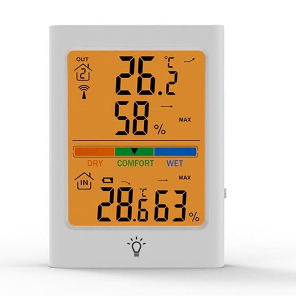 Wireless Hygrometer Outdoor Thermometer Hygrometer Weather Station White Smile Home