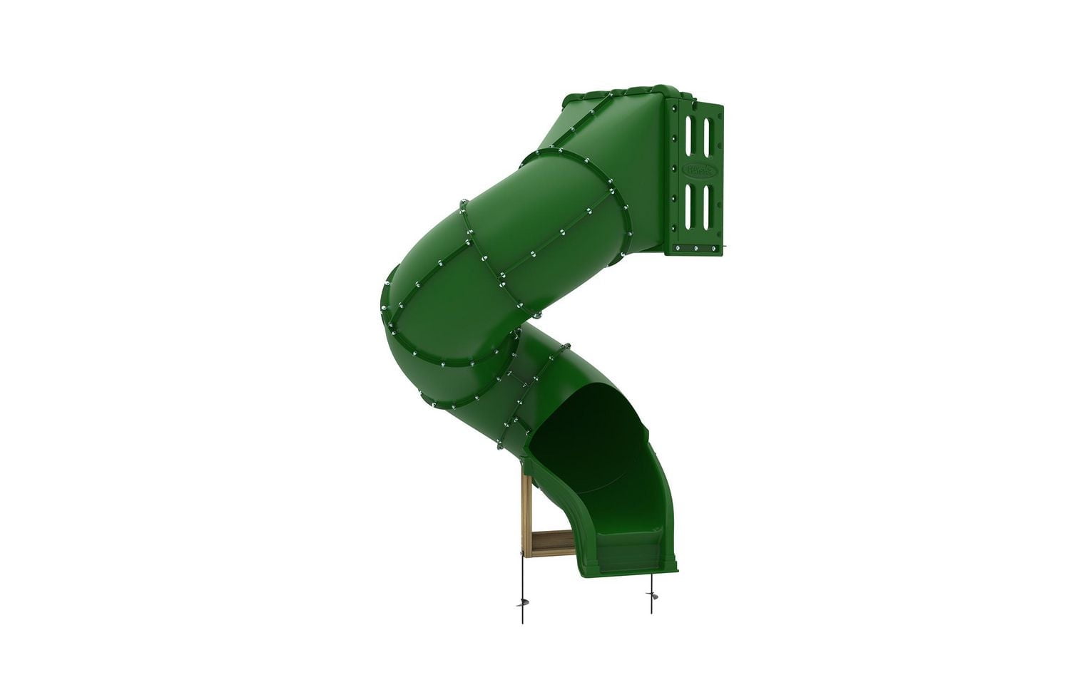 Spiral Tube Slide - Green, 300 degree, 5 ft