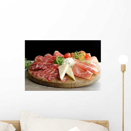 Arrangement Delicatessen Cold Cuts Wall Mural by Wallmonkeys Peel and Stick Graphic (18 in W x 12 in H) (Best Way To Cut And Peel Butternut Squash)