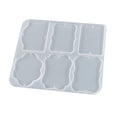 thumbnail image 1 of PENGXIANG 1 Pcs Epoxy Resin Mold Non-stick Multipurpose Double Holes Keychain Pendant Casting Mold Art Craft Tool, 1 of 10