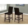 thumbnail image 2 of Monarch Specialties Dining Chair, Set Of 2, Counter Height, Upholstered, Kitchen, Dining Room, Pu Leather Look, Wood Legs, Brown, Transitional, 2 of 2
