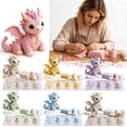 thumbnail image 3 of FURNIX Diy Felt Sewing Kit Yellow Dragon Patchwork Animal,3D Stuffed Plush Craft For Adults Beginners With Pre Cut Fabric,Handmade Mythical Creature Home Decor, 3 of 7