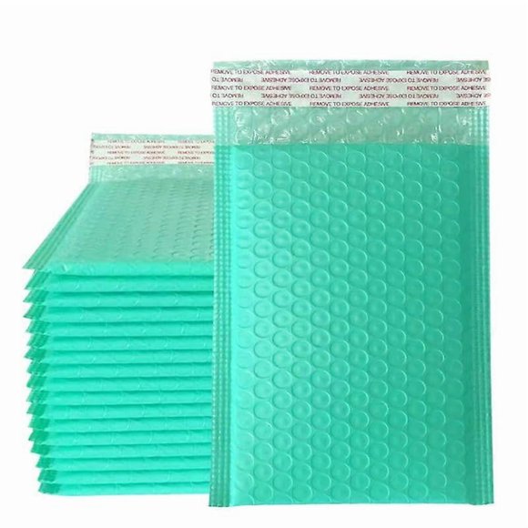 50 pieces bubble mailers, padded envelopes, poly mailers, blue 18*23cm Ref: 2138
