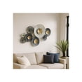 thumbnail image 4 of Metal Lily Pad Wall Art for Home Decor - Wall Accent for Bedroom, Living Room, and Bathroom Display - Hanging Display Accent for Office, Hallway Styling, and Entryway Decor - 20", Gray & Black, 4 of 15