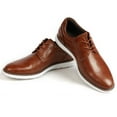BIGTREE Mens Shoes Faux Leather Wingtip Dress Shoes Wide Casual