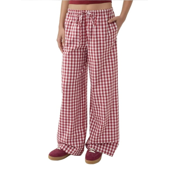 Wide Leg Plaid Checkered Pants