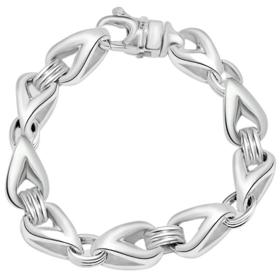 Pompeii Men's 14k Gold (160gram) or Platinum (257gram) 13.5mm Link Bracelet 9" (,)