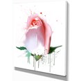 thumbnail image 2 of Rose Rose avec Éclaboussures de Peinture - Grande Toile Florale, 2 of 3
