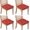 Red, variant on Red Christmas Text and Snowflake Seat Covers for Dining Room Chairs Set Of 4,Stretch Printed Washable Chair Seat Cover with Elastic Ties and Button,Removable Waterproof Couch Cushion Covers