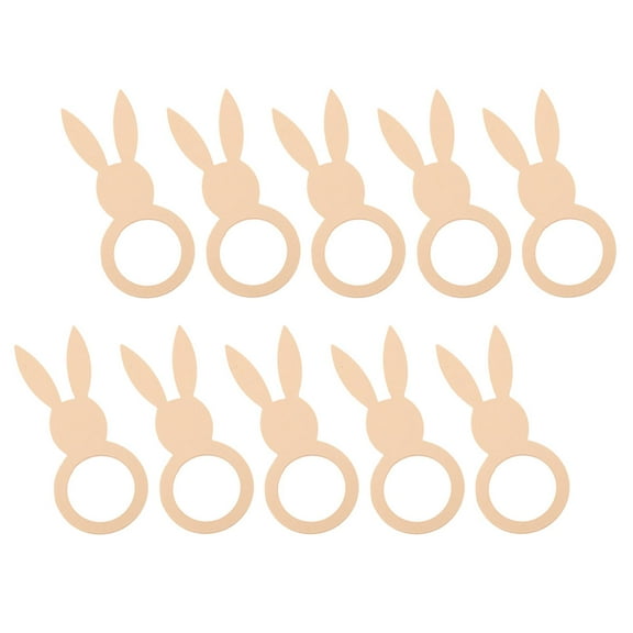 HONMEET 10Pcs Semicircle Napkin Holder Wood Napkin Rings for Home Users and Events