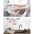 thumbnail image 5 of Teal Red Coastal Kitchen Dish Towels for Drying Dishes Set of 3, Summer Lobster Coral Nautical Waffle Weave Microfiber Hand Tea Bathroom Towels Quick Dry & Absorbent Towel 15.7x23.6, 5 of 7