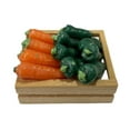thumbnail image 3 of 1:12 Mode de canasta de vegetales Modelo de vegetales Fingen jugar a las zanahorias de juguete y pimientos de la madera de de vegetales, 3 of 9
