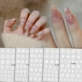 thumbnail image 5 of 10 hojas de pegatinas para uñas, pegatinas autoadhesivas blancas para uñas, mariposas con luz de estrellas, decoraciones de manicura DIY para mujeres y niñas, 5 of 5