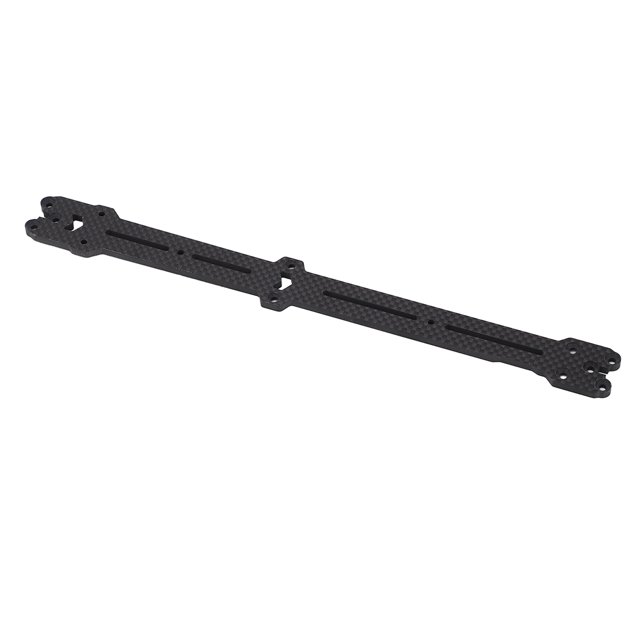 RC Placa del Segundo Piso, Anti Vibracia de 265 mm de Alta Resistencia Fibra de Carbono Real RC Board de Segundo Piso Negro para Tamiya XV02