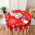 thumbnail image 5 of Merry Christmas Tablecloth, Snowflakes Tablecloth, Christmas Day Tablecloth Seasonal Dining-Table Cover, 60 inch Round for Home Party Picnic, 5 of 5