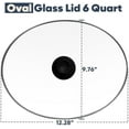 thumbnail image 2 of Oval 6 Quart Glass Lid Compatible with Hamilton Beach 33665G Slow Cooker, Clear Cooker Crock Pot Lid Replacement Part, 6qt Slow Crock Pot Lid Replacement$$Home Decor, Kitchen, & Other, 2 of 6