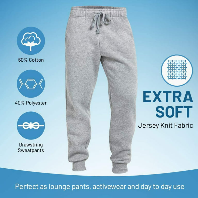JMR USA INC Men's Fleece Pants with Pockets Cuffed Bottom Track Pants Joggers for Navy 3XL - Walmart.com