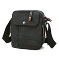 thumbnail image 2 of Canvas Messenger Bag with 8 Pockets Outdoor Shoulder Phone Bag for Men & Women, Black, 2 of 3
