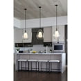 thumbnail image 3 of Progress Lighting Carillon 1-Light Pendant, Matte Black, Clear and Opal Glass Shade, 3 of 13