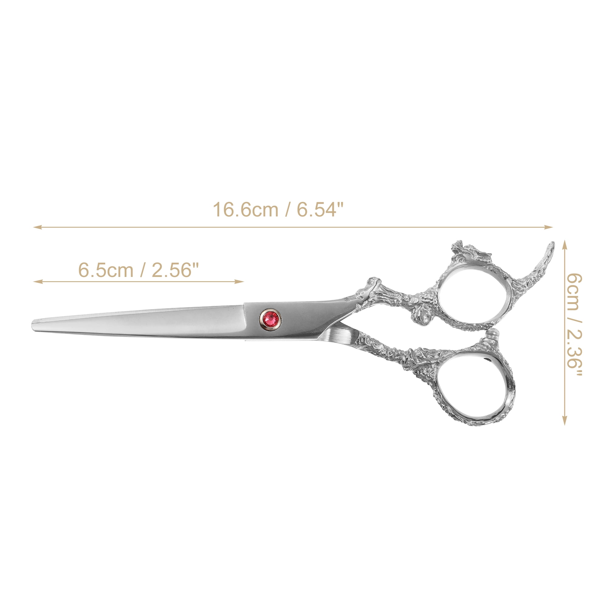 Unique Bargains Barber Hair Cutting Scissors Stainless Steel Silver Tone