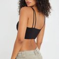 thumbnail image 3 of Top de Tiras para Mujer Dobladillo Irregular Camiseta Sin Mangas Corta Color Puro Ajustada con Aros en el Pecho Ormromra, 3 of 5