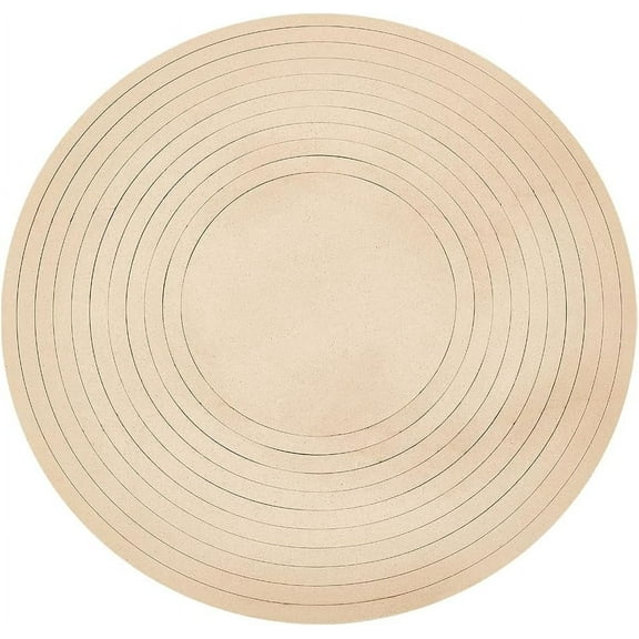 11Pcs Round Pottery Tools Wooden Concentric Geometric Figure Rail Set