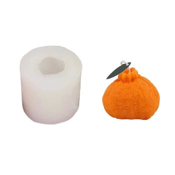 Tangerine Shape Silicone Molds for Candle, Soap, Chocolate, Candy, Fruit Shaped Silicone Candle Molds for Epoxy Resin