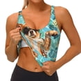 thumbnail image 3 of Pofeuu Funny Swimming Chihuahua Print Sports Bra for Women Sexy Vest Yoga Running Gym Fitness Crop Bras Tops-, 3 of 8