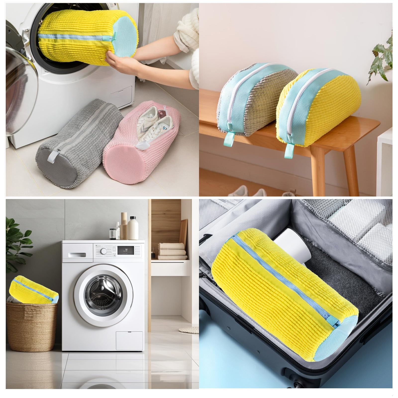 2025 Reusable Shoe Washing Bag for Washer/Dryer - Fits All Shoe Types, Laundry Protection Pouch.