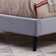 thumbnail image 2 of Frohm Button Tufted Upholstered Queen Platform Bed in Light Grey, 2 of 5