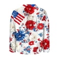 thumbnail image 4 of SELONE 4th of July Button up Shirt Women Hoilday Tops Collared Long Sleeve Clothes Independence Patriotic Graphic Wear, 4 of 5
