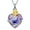 Purple/Gold, variant on Crystal Heart with Rose Flower Cremation Jewelry for Ashes Urn Necklace Lockets for Human Ashes Pet Ashes Necklace for Women