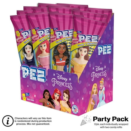 PEZ Candy Disney Princess Variety Party Pack, 12 Count, 6.96 oz.