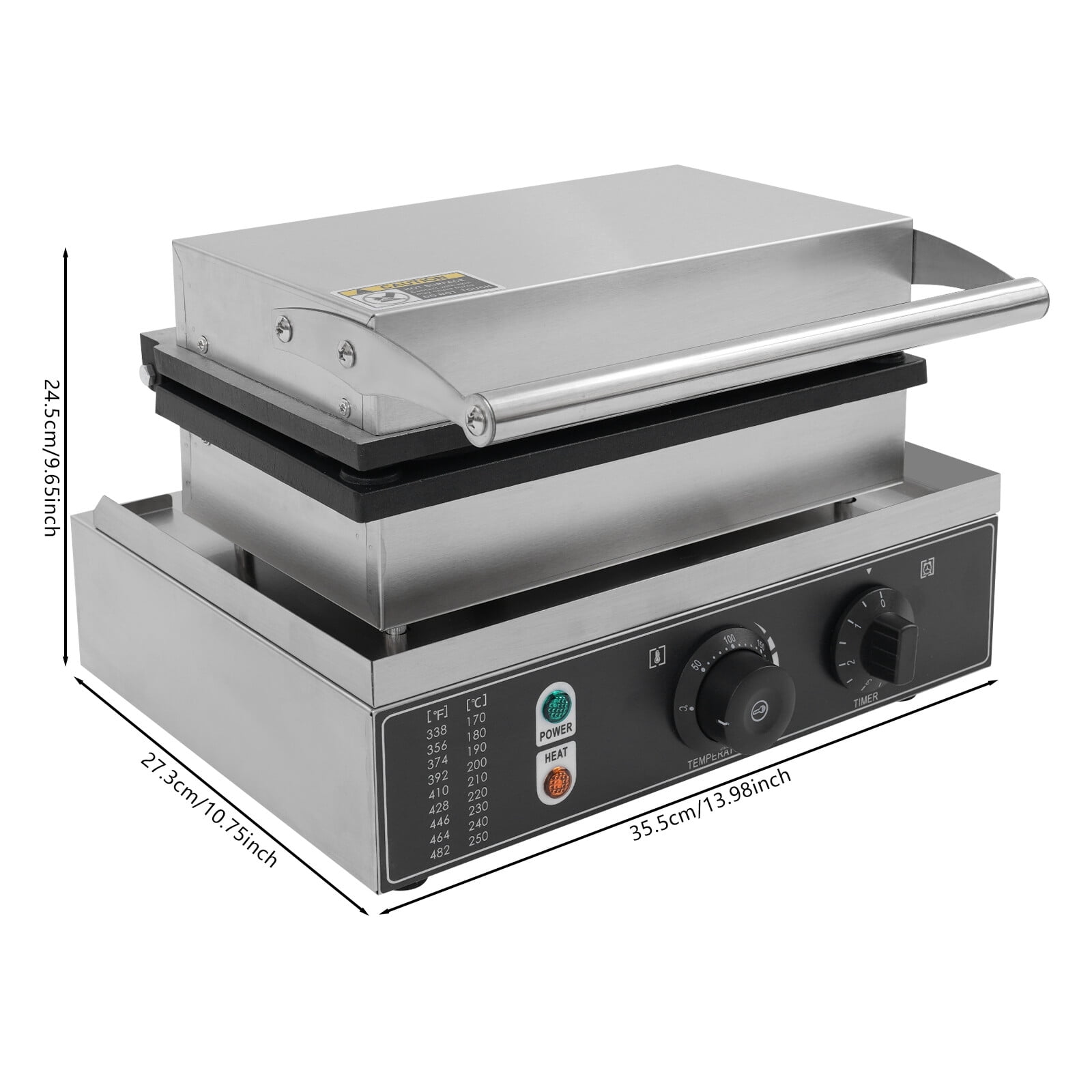 Electric Muffin Machine, Waffle Maker, Stainless Steel Muffin Maker, 6 Abalone Molds, 110V, Polished Brushed, Durable, Anti-Rust, Impact Resistant