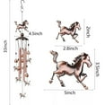 thumbnail image 3 of Hand-made Copper Horse Wind Chimes Commemorative Gift Wind Chime Antique Flying Horse Pendant Symbolizes, 3 of 7