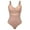 Beige, variant on MANIFIQUE Women's Bra Free Bodysuits Tummy Control Shapewear Thong Body Shaper with Removable Pads
