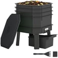 thumbnail image 2 of Outsunny 4-Tray Worm Composter Bin, 7.4 Gal Outdoor & Indoor Worm Composter for Recycling Food Waste, Black, 2 of 9