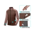 thumbnail image 6 of Little Donkey Andy Men's Quick Dry Thermal Lightweight Running Jacket Full Zip Hybrid Warm Thumbholes Golf Track Jacket Dark Brown/Red L, 6 of 8