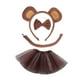 thumbnail image 4 of Conjunto de diadema con orejas de mono y pajarita con cola para disfrazarse de animal. con tutú, 4 of 9