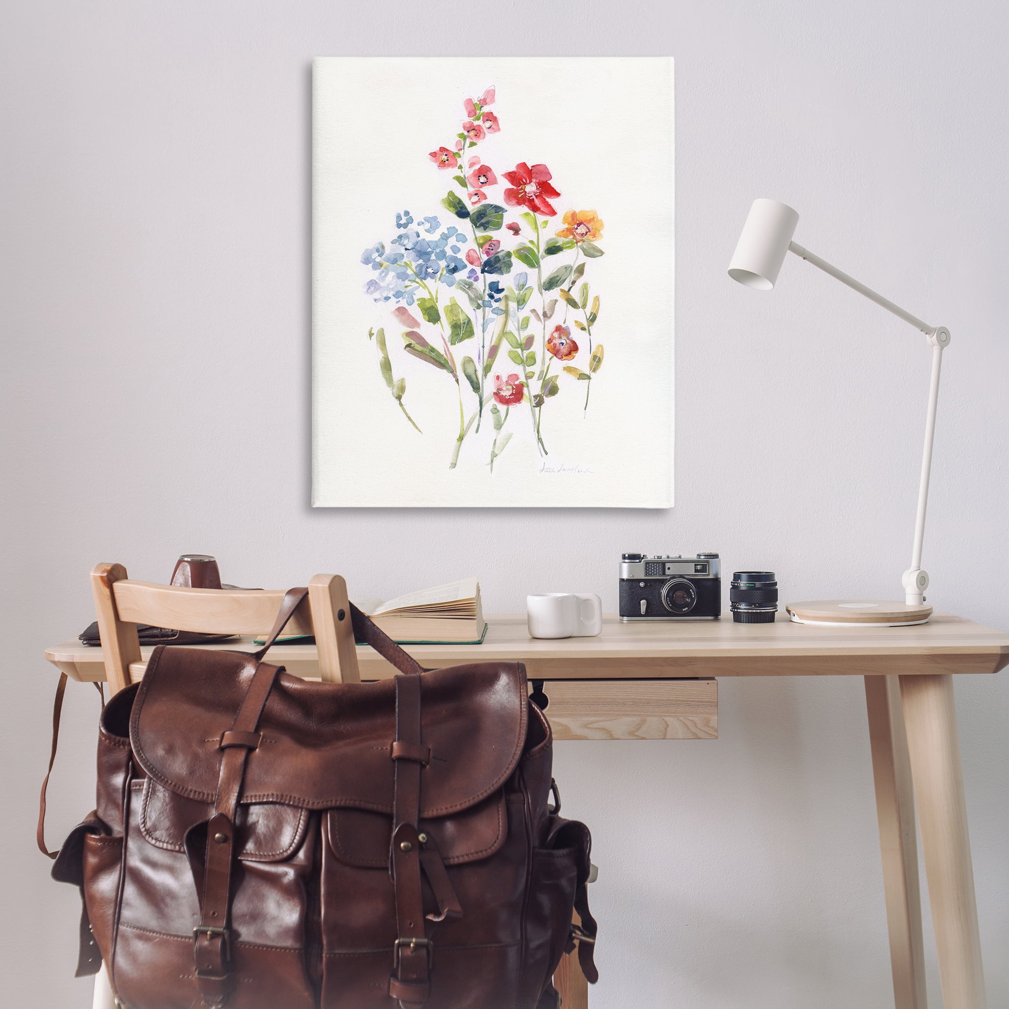 Stupell Industries Mixed Wildflower Buds Plants & Flowers Painting Wrapped Canvas Art Print Wall Art, 36 x 48