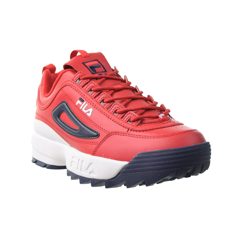 Men's Disruptor Ii Premium Red / White Navy Ankle-High Patent Leather Sneaker - 10M - Walmart.com