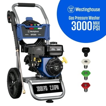 Westinghouse 3000 PSI, 2.3 GPM Gas Pressure Washer with 4 Quick Connect Tips